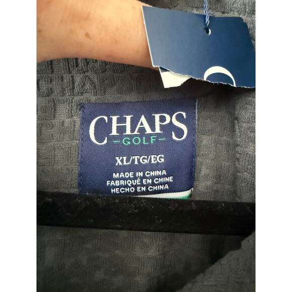 Chaps Golf Black Zip-Up Vest – Men’s Size XL NWT - Picture 3 of 5